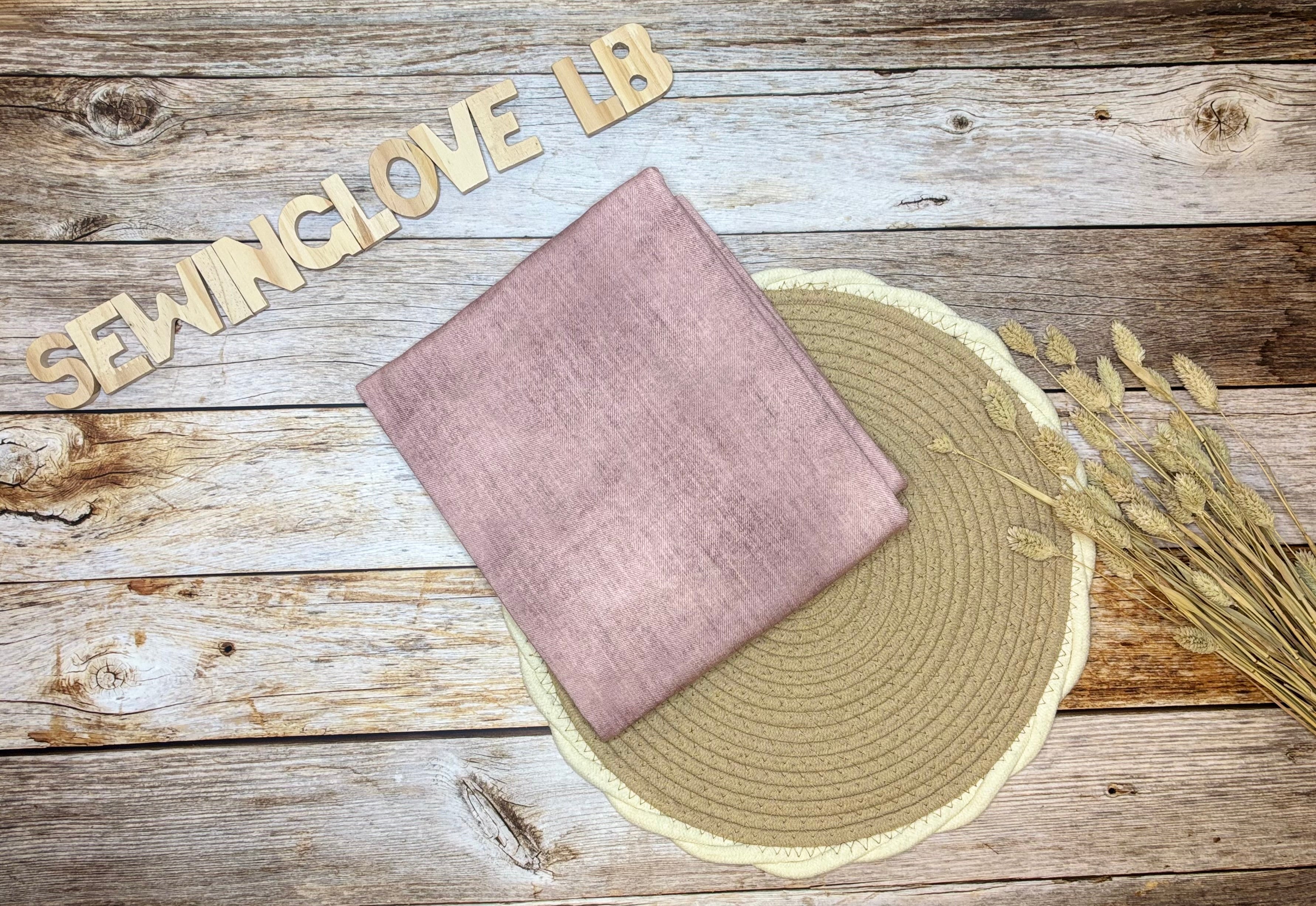 Denim Helles Altrosa (French Terry, Bio)