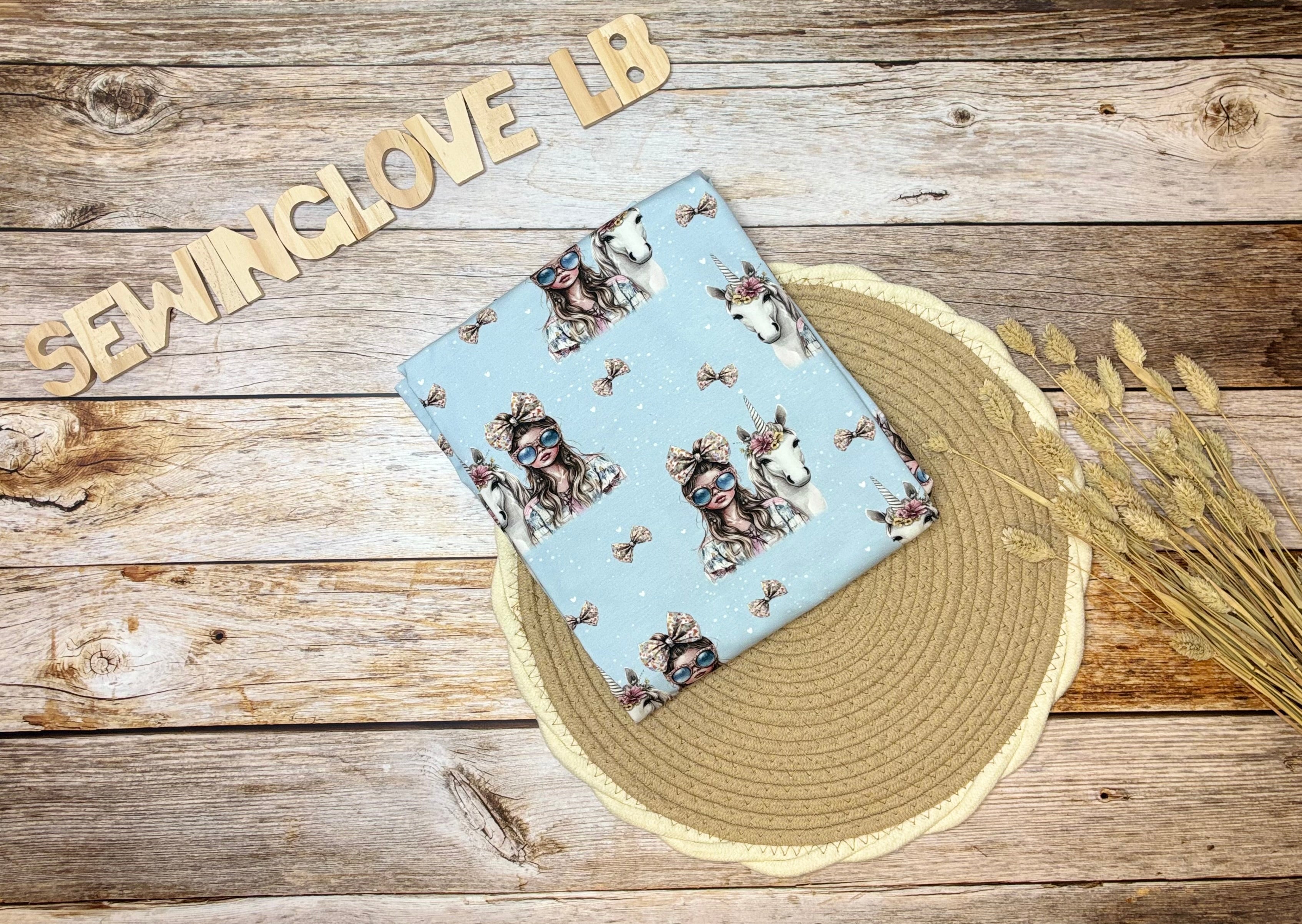 Unicorn Girl blau (Jersey, Bio)